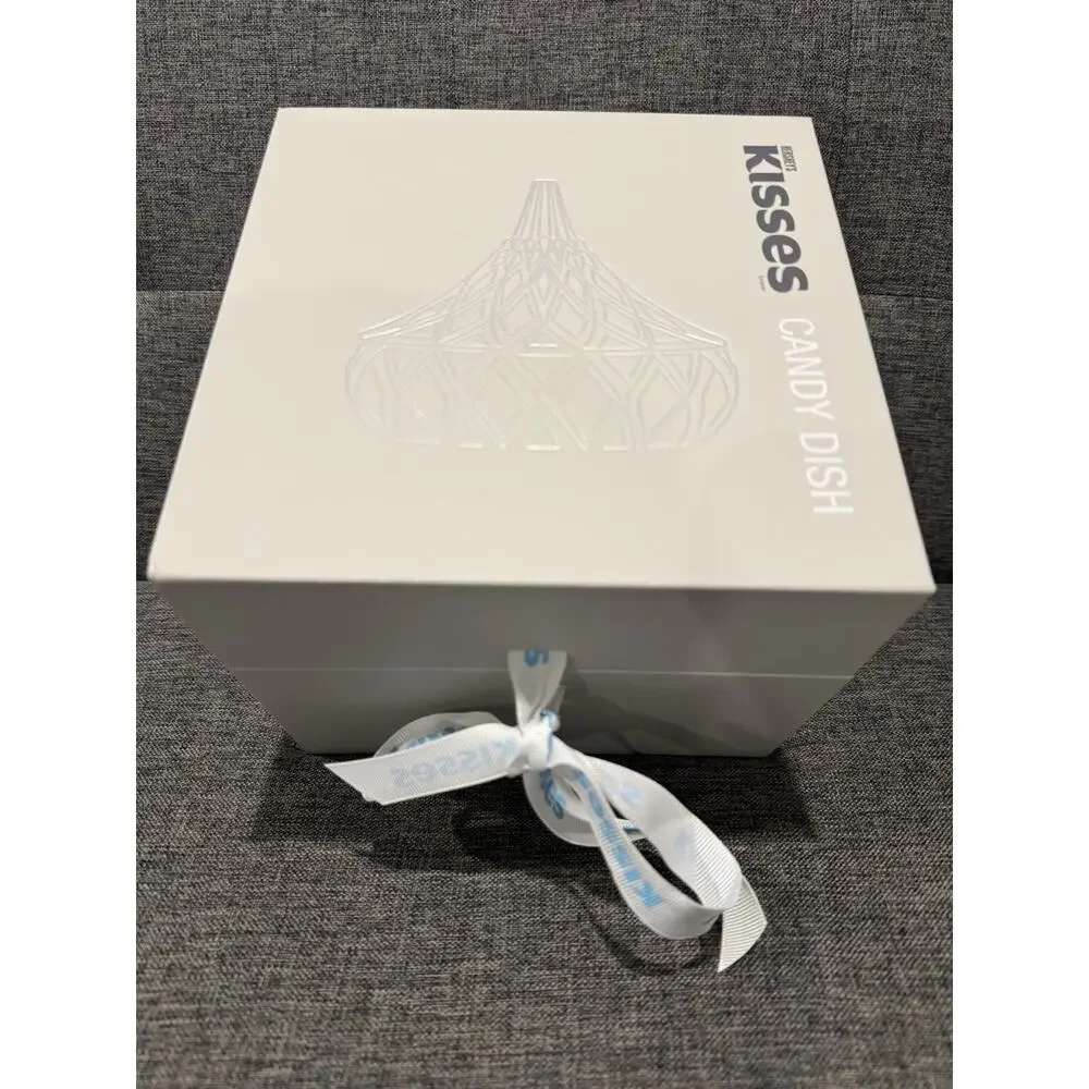 Godinger Hershey's Kisses Silver Electroplated Glass Candy Dish With Gift Box